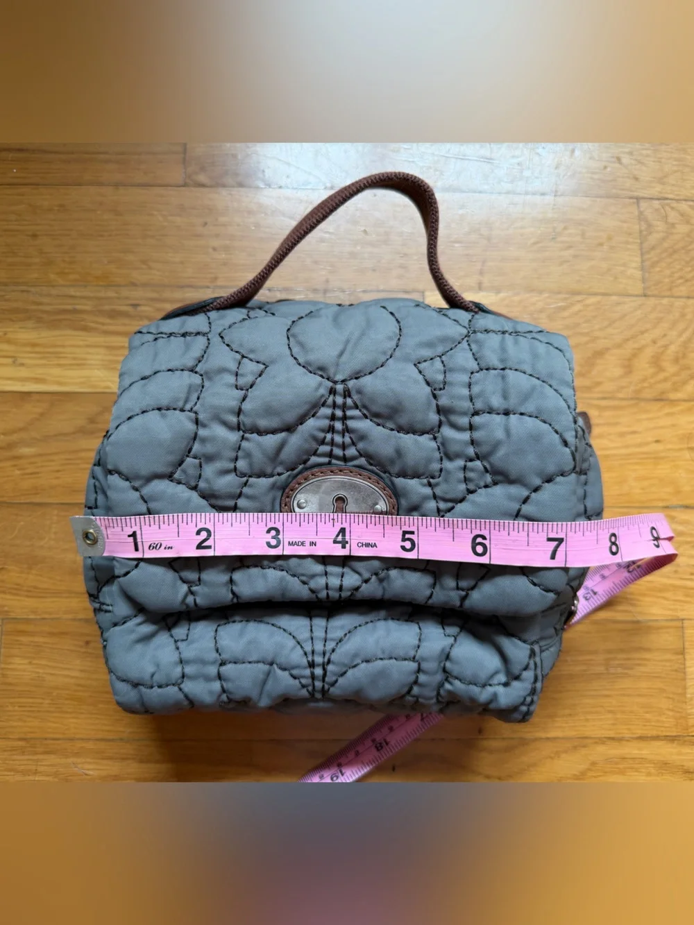 Fossil Key-Per Quilted Makeup/Toiletry Bag